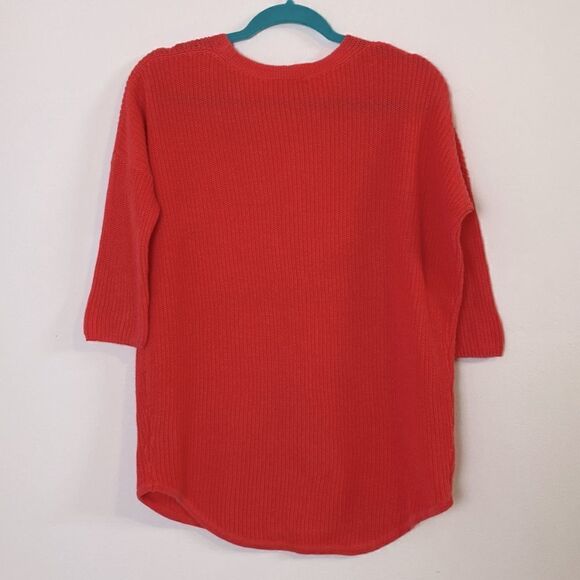 Express Sweater Salmon with Dropped Shoulder Work or Weekend Size Medium - Picture 3 of 9